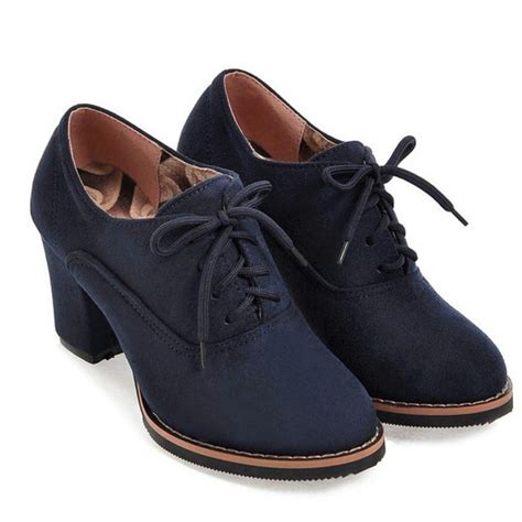 womens navy blue oxford shoes